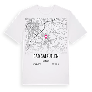 Bad Salzuflen karta t-shirt – ekologisk bomull t-shirt från Pinshirt