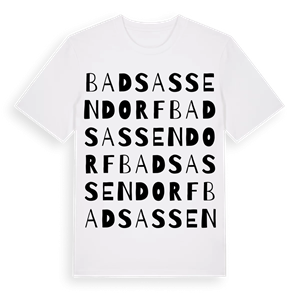 Bad Sassendorf ordlek t-shirt – ekologisk bomull t-shirt från Pinshirt