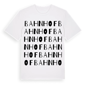 Bahnhof ordlek t-shirt – ekologisk bomull t-shirt från Pinshirt