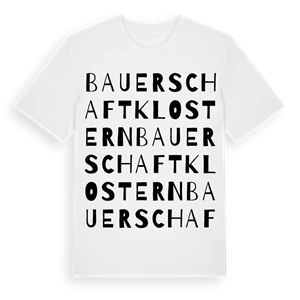 Bauerschaft Klostern ordlek t-shirt – ekologisk bomull t-shirt från Pinshirt