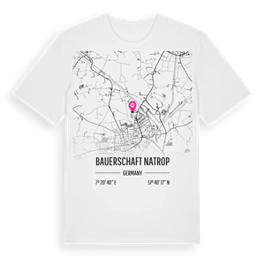 Bauerschaft Natrop karta t-shirt – ekologisk bomull t-shirt från Pinshirt