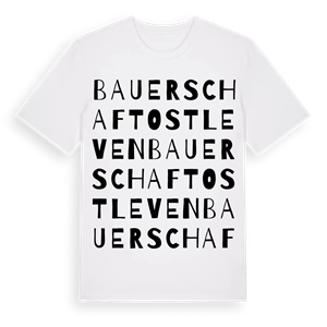 Bauerschaft Ostleven ordlek t-shirt – ekologisk bomull t-shirt från Pinshirt
