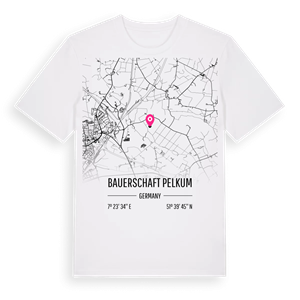 Bauerschaft Pelkum karta t-shirt – ekologisk bomull t-shirt från Pinshirt