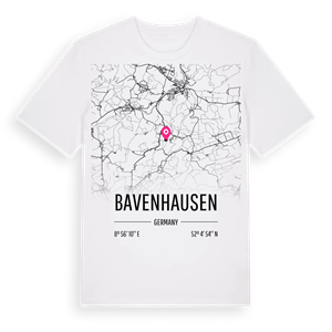 Bavenhausen karta t-shirt – ekologisk bomull t-shirt från Pinshirt