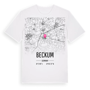 Beckum karta t-shirt – ekologisk bomull t-shirt från Pinshirt