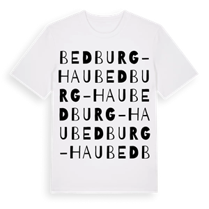 Bedburg-Hau ordlek t-shirt – ekologisk bomull t-shirt från Pinshirt