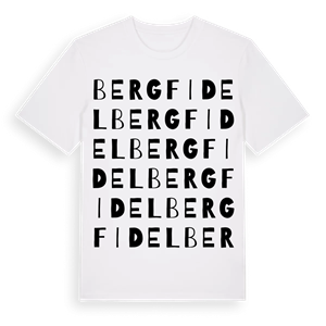 Berg Fidel ordlek t-shirt – ekologisk bomull t-shirt från Pinshirt