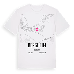 Bergheim karta t-shirt – ekologisk bomull t-shirt från Pinshirt