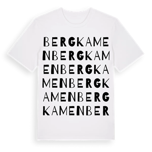 Bergkamen ordlek t-shirt – ekologisk bomull t-shirt från Pinshirt