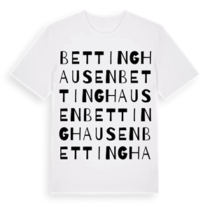 Bettinghausen ordlek t-shirt – ekologisk bomull t-shirt från Pinshirt