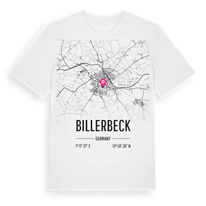 Billerbeck karta t-shirt – ekologisk bomull t-shirt från Pinshirt