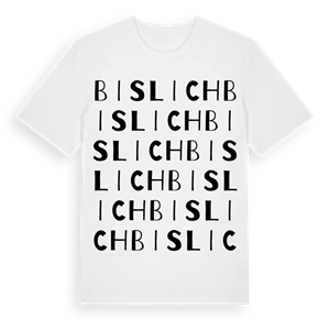 Bislich ordlek t-shirt – ekologisk bomull t-shirt från Pinshirt