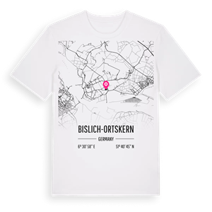 Bislich-Ortskern karta t-shirt – ekologisk bomull t-shirt från Pinshirt