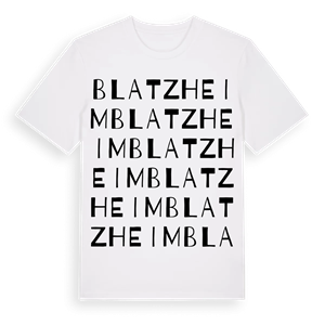 Blatzheim ordlek t-shirt – ekologisk bomull t-shirt från Pinshirt
