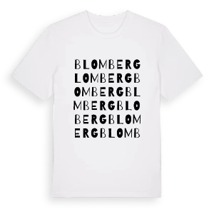 Blomberg ordlek t-shirt – ekologisk bomull t-shirt från Pinshirt