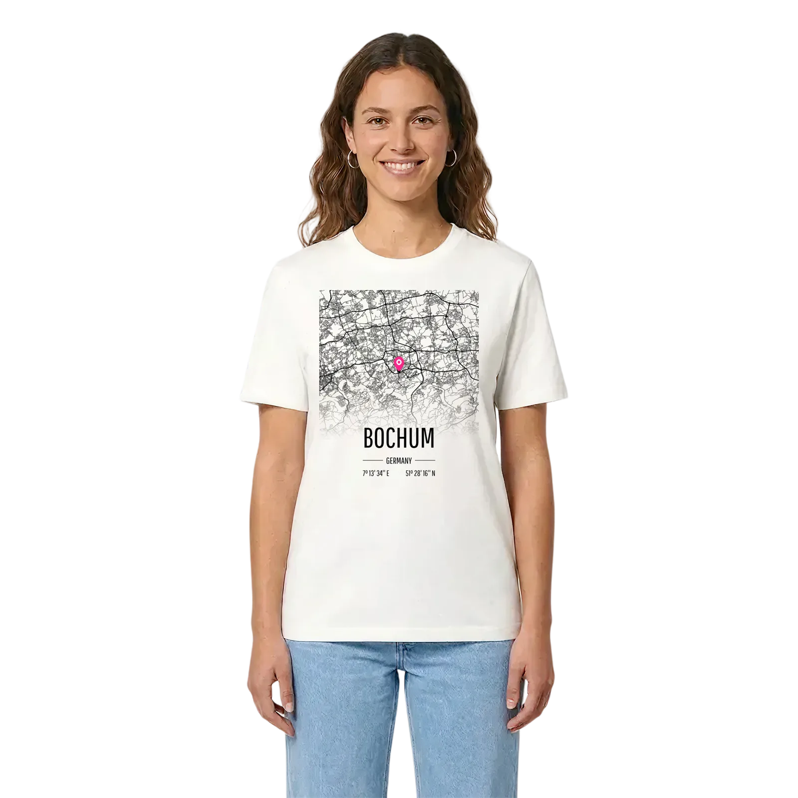 Bochum karta t-shirt – White, i miljö