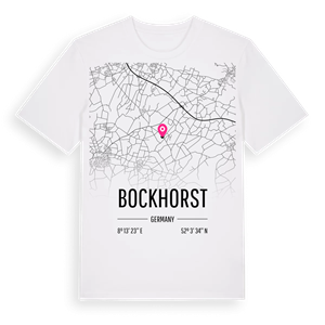 Bockhorst karta t-shirt – ekologisk bomull t-shirt från Pinshirt