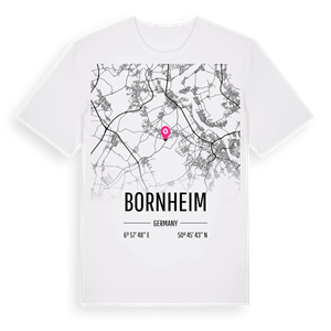 Bornheim karta t-shirt – ekologisk bomull t-shirt från Pinshirt