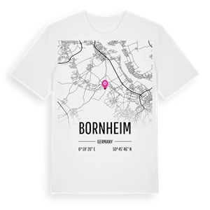 Bornheim karta t-shirt – ekologisk bomull t-shirt från Pinshirt