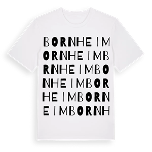 Bornheim ordlek t-shirt – ekologisk bomull t-shirt från Pinshirt