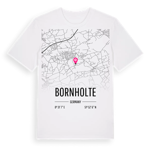 Bornholte karta t-shirt – ekologisk bomull t-shirt från Pinshirt
