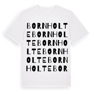Bornholte ordlek t-shirt – ekologisk bomull t-shirt från Pinshirt