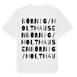 Börnig/Holthausen ordlek t-shirt – ekologisk bomull t-shirt från Pinshirt