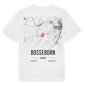 Bosseborn karta t-shirt – ekologisk bomull t-shirt från Pinshirt