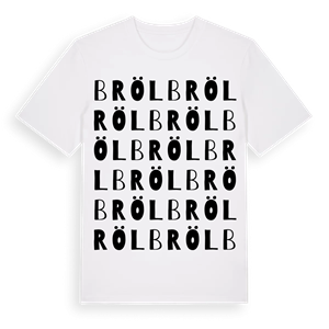 Bröl ordlek t-shirt – ekologisk bomull t-shirt från Pinshirt