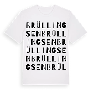 Brüllingsen ordlek t-shirt – ekologisk bomull t-shirt från Pinshirt