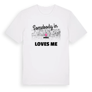 Någon i Bünde älskar mig t-shirt – ekologisk bomull t-shirt från Pinshirt