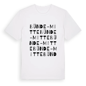 Bünde-Mitte ordlek t-shirt – ekologisk bomull t-shirt från Pinshirt