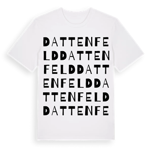 Dattenfeld ordlek t-shirt – ekologisk bomull t-shirt från Pinshirt