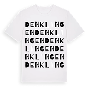 Denklingen ordlek t-shirt – ekologisk bomull t-shirt från Pinshirt