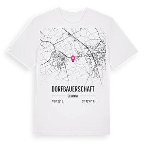 Dorfbauerschaft karta t-shirt – ekologisk bomull t-shirt från Pinshirt