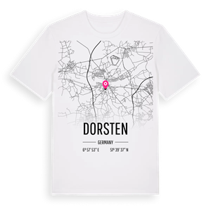 Dorsten karta t-shirt – ekologisk bomull t-shirt från Pinshirt
