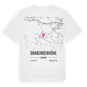 Drabenderhöhe karta t-shirt – ekologisk bomull t-shirt från Pinshirt
