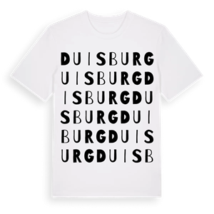 Duisburg ordlek t-shirt – ekologisk bomull t-shirt från Pinshirt