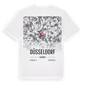 Düsseldorf karta t-shirt