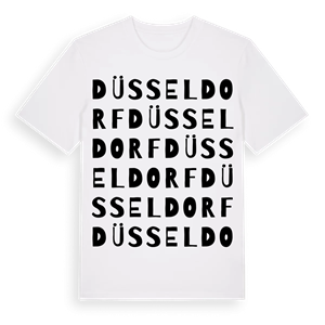 Düsseldorf ordlek t-shirt – ekologisk bomull t-shirt från Pinshirt