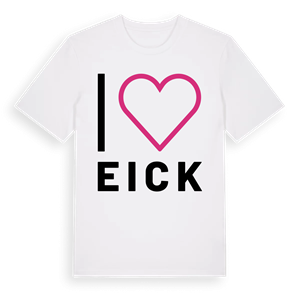 Jag älskar Eick t-shirt stort tryck – ekologisk bomull t-shirt från Pinshirt