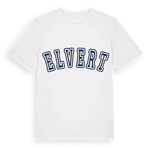 Elvert college t-shirt – ekologisk bomull t-shirt från Pinshirt