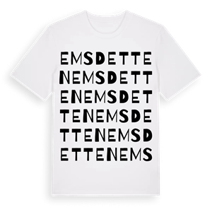 Emsdetten ordlek t-shirt – ekologisk bomull t-shirt från Pinshirt