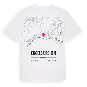 Engelskirchen karta t-shirt – ekologisk bomull t-shirt från Pinshirt