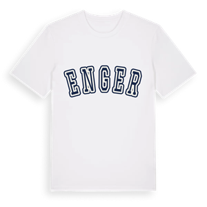 Enger college t-shirt – ekologisk bomull t-shirt från Pinshirt