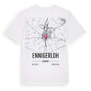 Ennigerloh karta t-shirt – ekologisk bomull t-shirt från Pinshirt