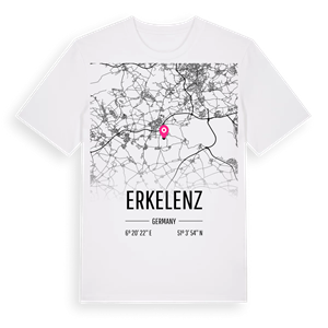 Erkelenz karta t-shirt – ekologisk bomull t-shirt från Pinshirt