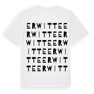Erwitte ordlek t-shirt – ekologisk bomull t-shirt från Pinshirt