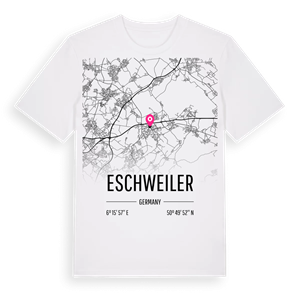 Eschweiler karta t-shirt – ekologisk bomull t-shirt från Pinshirt