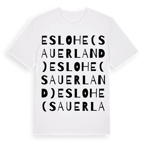 Eslohe (Sauerland) ordlek t-shirt – ekologisk bomull t-shirt från Pinshirt